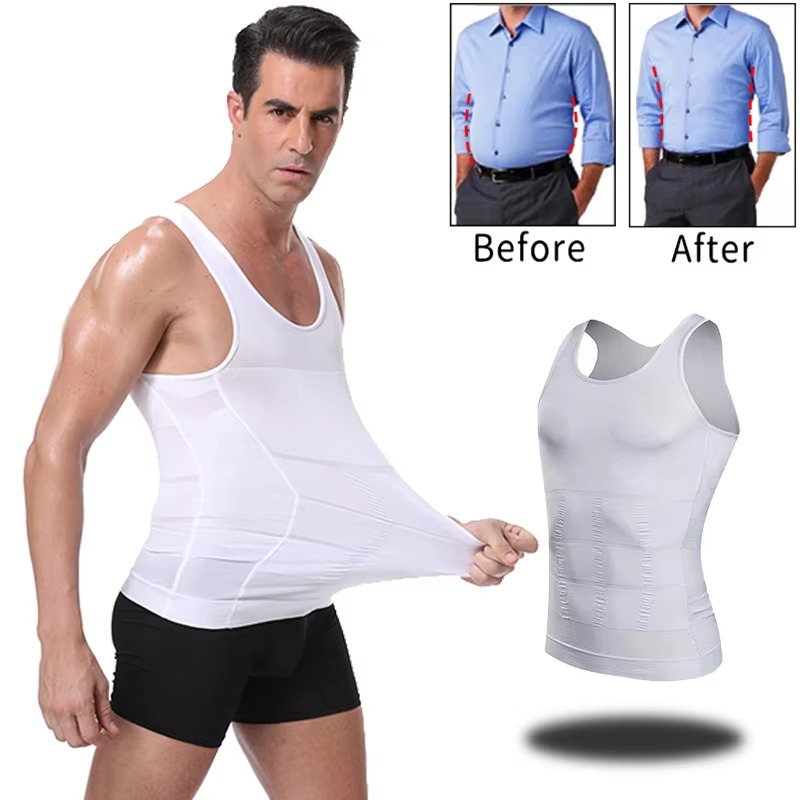 Men's Slim Fit Shapewear Vest with Waist Support
