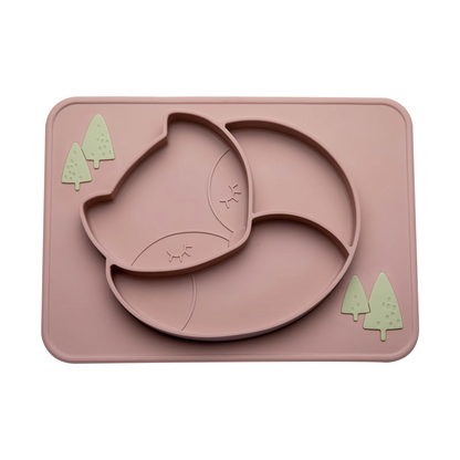 Soft Baby Food Plate with Cute Fox Character