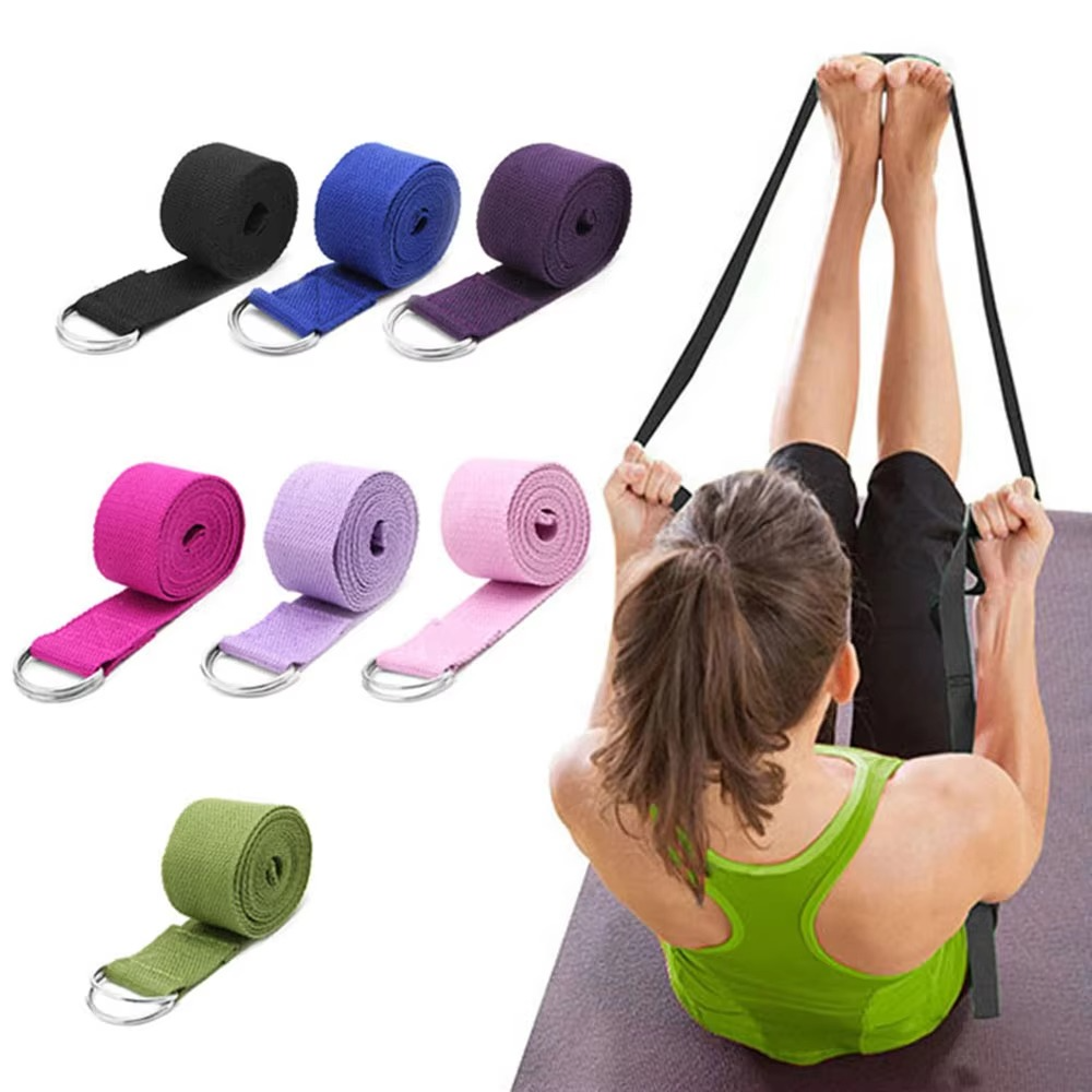 Durable Yoga Strap with Metal Buckle for Fitness Stretching