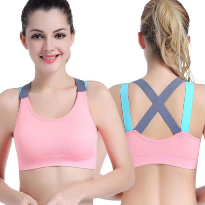 Comfortable Supportive Crossback Wireless Sports Bra for Women