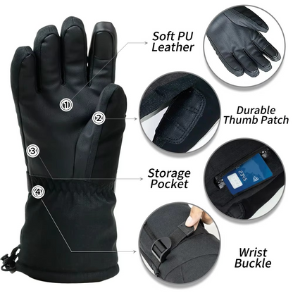 Warm Insulated Touchscreen Ski Gloves for Men Women