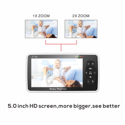 Large Screen Baby Video Monitor with Camera and Audio