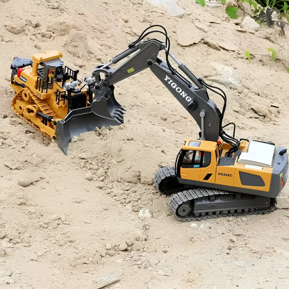 Fun Toy Bulldozer and Digger Truck Set for Kids