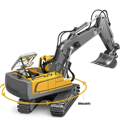Fun Toy Bulldozer and Digger Truck Set for Kids