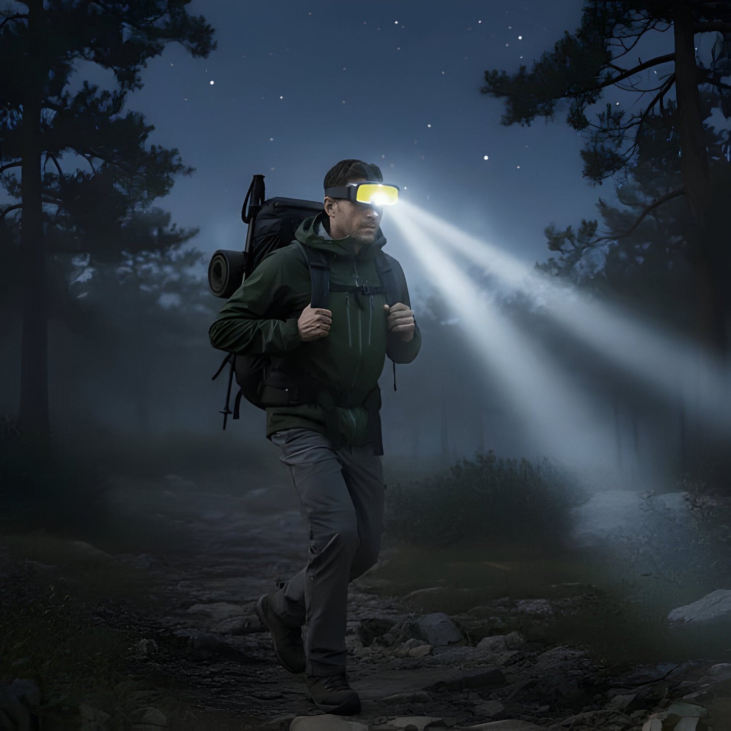 Bright Portable LED Headlight 500 Lumen Rechargeable