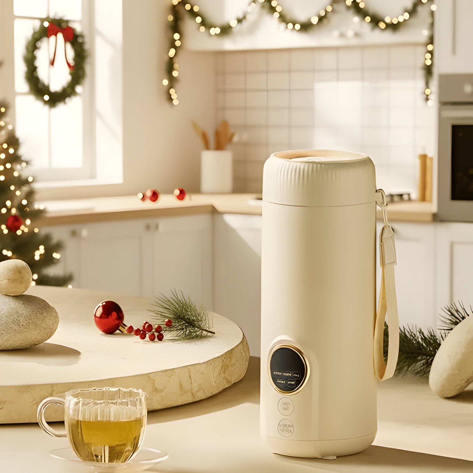 Compact Travel Electric Kettle, Portable Hot Water Boiler - Hehif