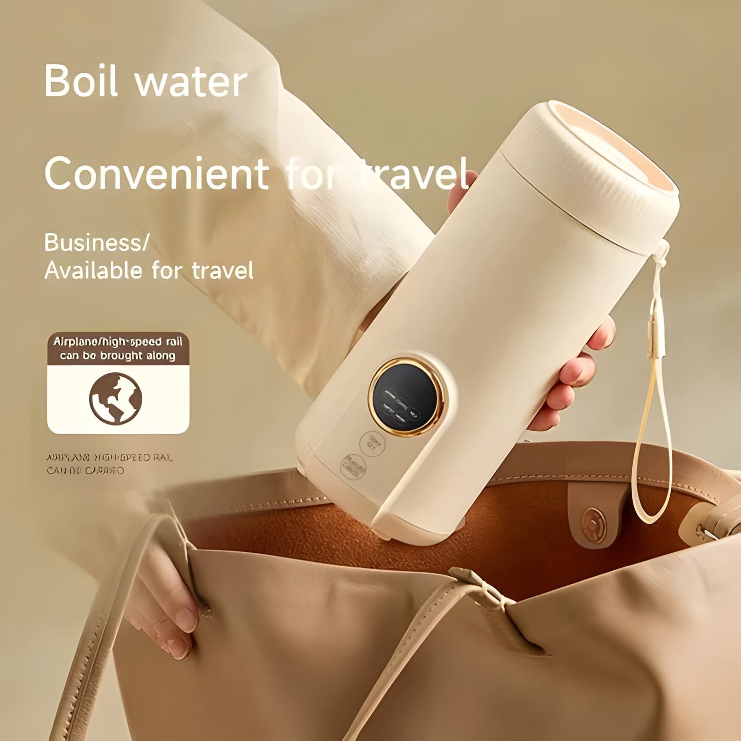 Compact Travel Electric Kettle, Portable Hot Water Boiler