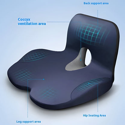 Contoured Memory Foam Pillow for Back Support Relief