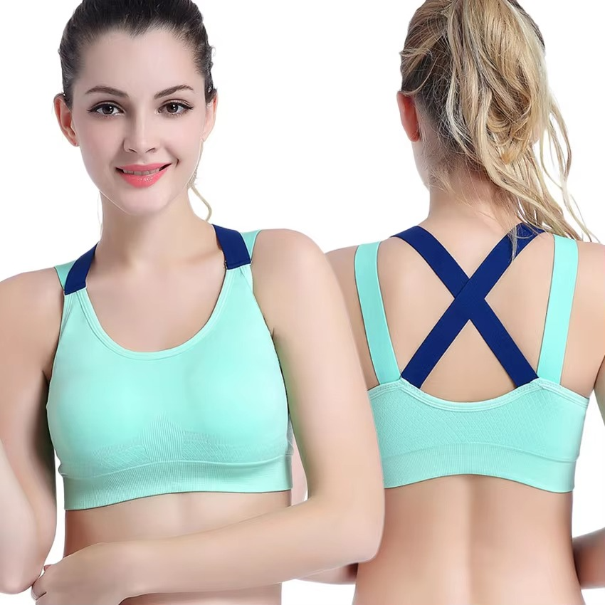 Comfortable Supportive Crossback Wireless Sports Bra for Women