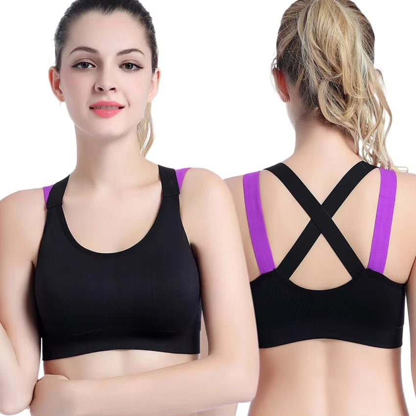 Comfortable Supportive Crossback Wireless Sports Bra for Women