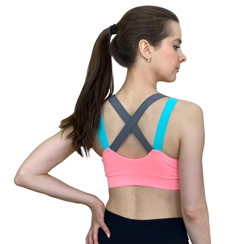 Comfortable Supportive Crossback Wireless Sports Bra for Women - Hehif