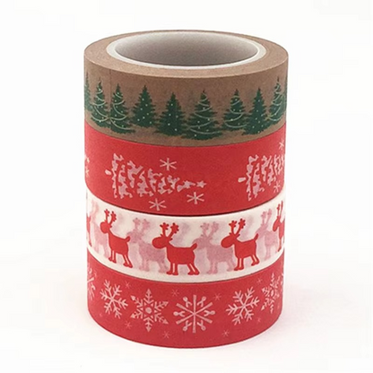 Fun Holiday Craft Tape with Snowflakes and Reindeer