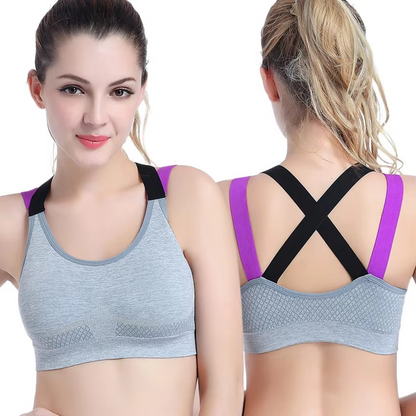 Comfortable Supportive Crossback Wireless Sports Bra for Women