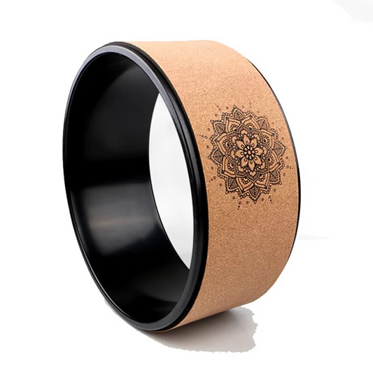 Natural Wood Yoga Wheel for Back Relief and Balance Exercise - Hehif