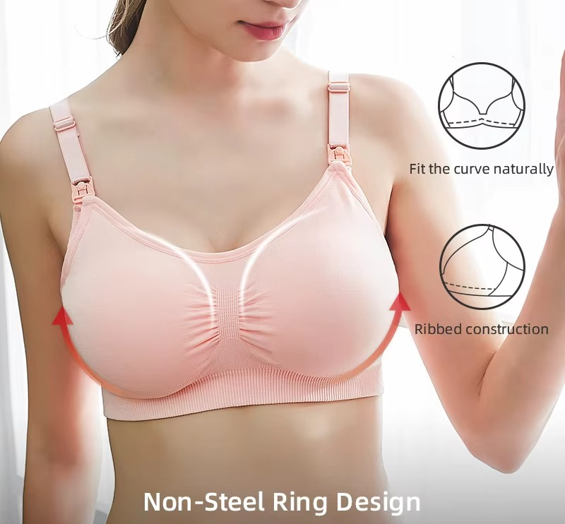 Comfortable Full Figure Maternity Bra, Wireless Nursing Bralette