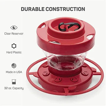Easy Clean Hummingbird Feeders with Built-in Perch