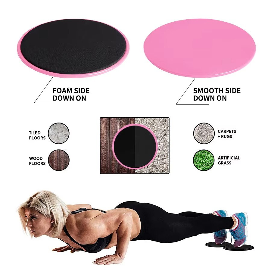 Low Impact Core Gliders for Home Exercise & Yoga