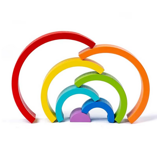 Colorful Wooden Bridge Building Blocks for Children - Hehif