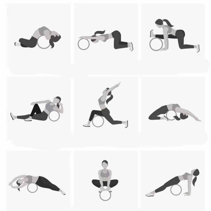 Natural Wood Yoga Wheel for Back Relief and Balance Exercise