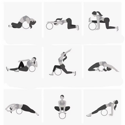 Natural Wood Yoga Wheel for Back Relief and Balance Exercise