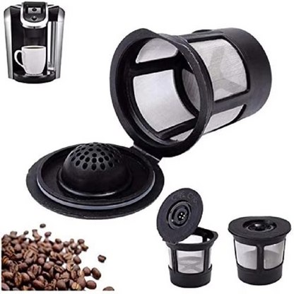 Set of 3 Metal Coffee Filter Pods for Keurig Brewers