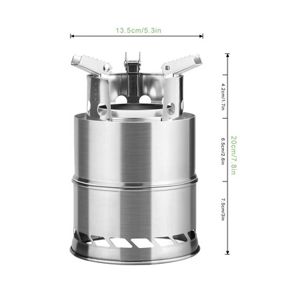 Compact Portable Camping Cook Stove - Outdoor Stainless Steel BBQ