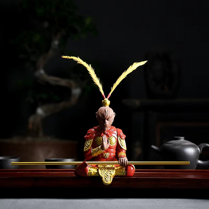 Good Luck Buddha Ceramic Figurine Decor Statue