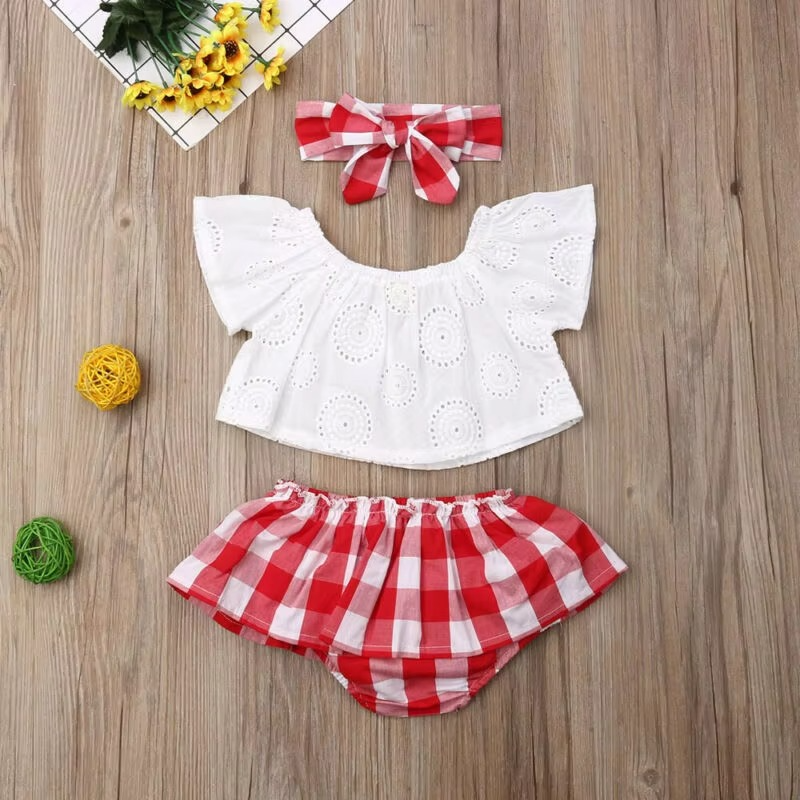 Cute Baby Girls Floral Romper Set with Headband