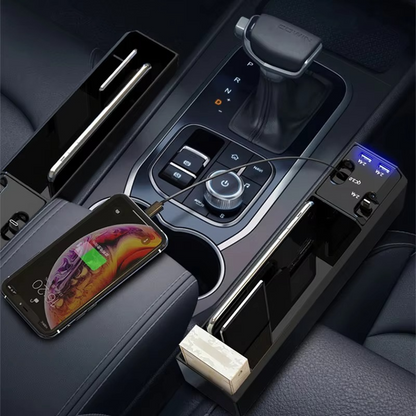 Car Organizer Storage Box with USB Charger - Hehif