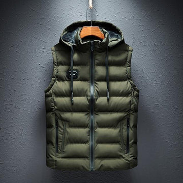 Simple Fleece Hood Vest