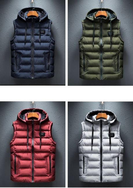 Simple Fleece Hood Vest