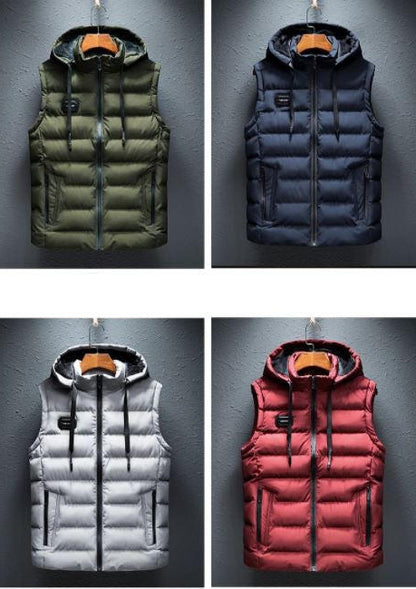 Simple Fleece Hood Vest