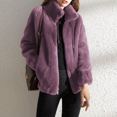 Warm Faux Fur Padded Winter Coat - Hehif