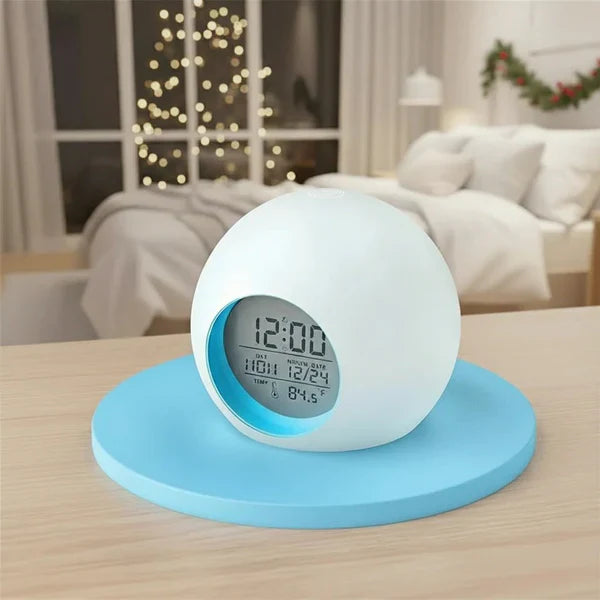 Kids Colorful Alarm Clock with Nightlight and Snooze