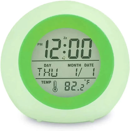 Kids Colorful Alarm Clock with Nightlight and Snooze