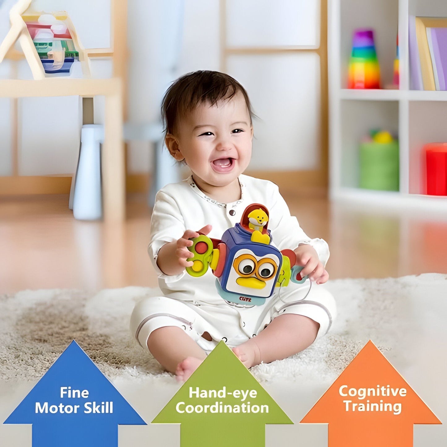 Interactive 6-in-1 Learning Play Board for Kids
