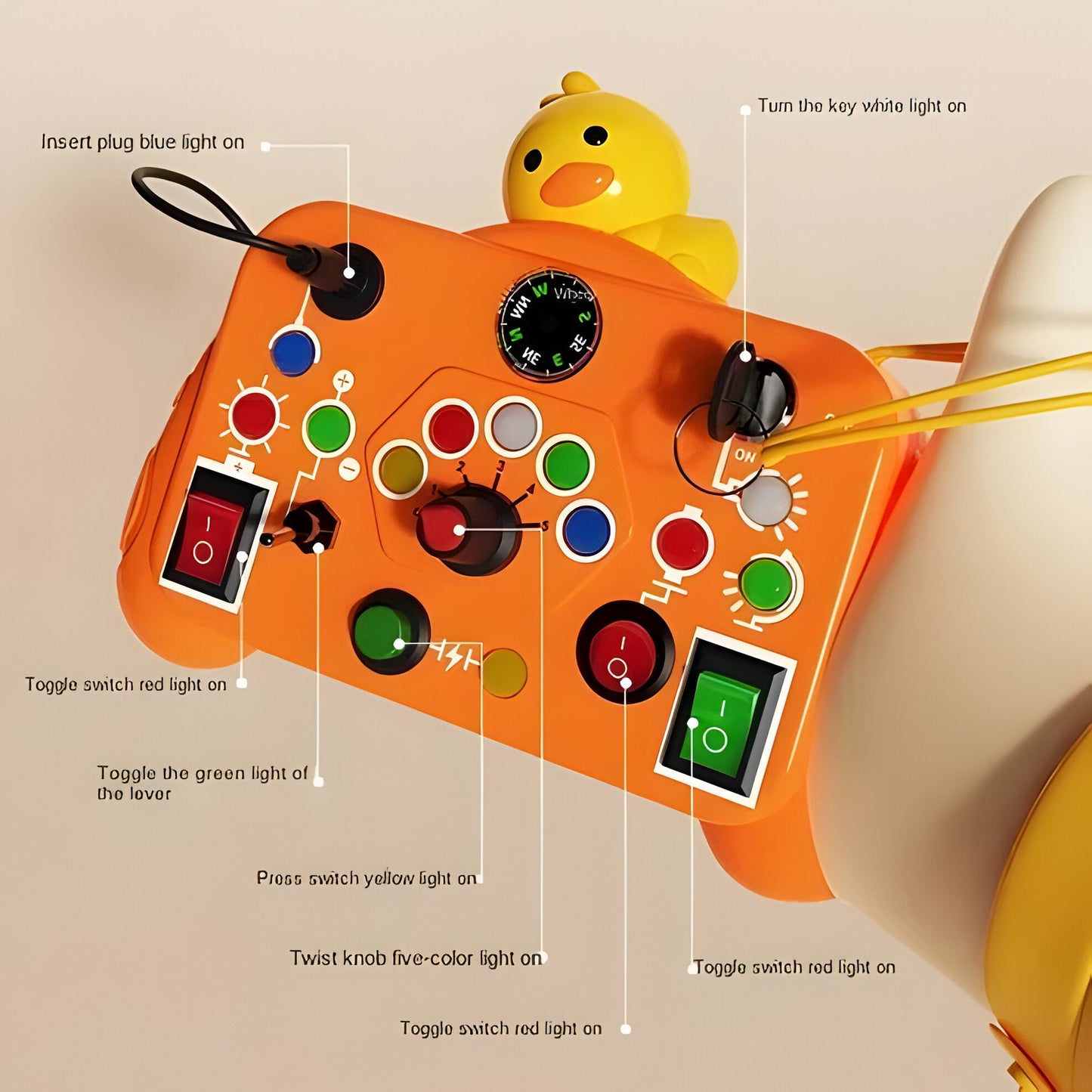 Colorful Kids Sensory Play Board for Little Learners