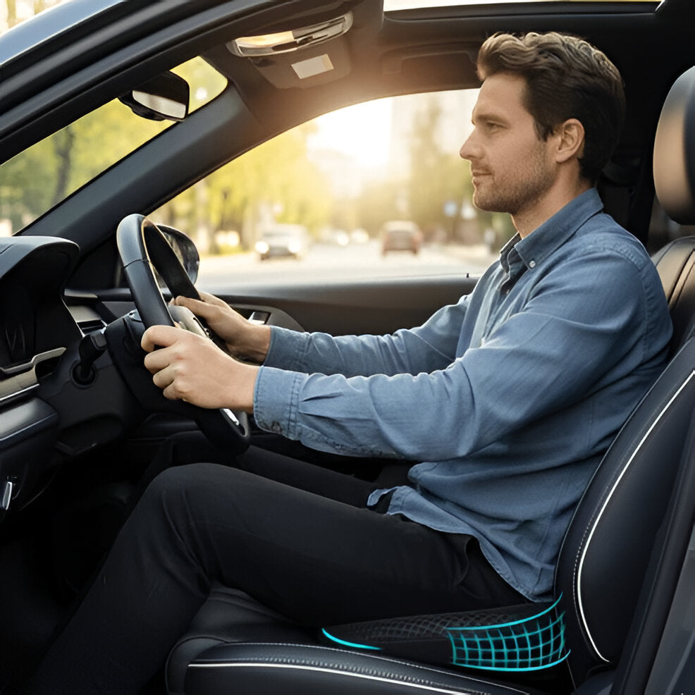 Comfortable Car Back Support Cushion with Memory Foam