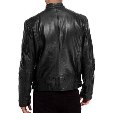 Faux Leather Moto Style Jacket