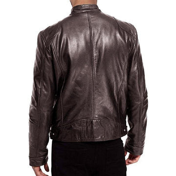 Faux Leather Moto Style Jacket