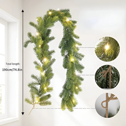 Traditional Christmas Wreath with Soft White LED Lights
