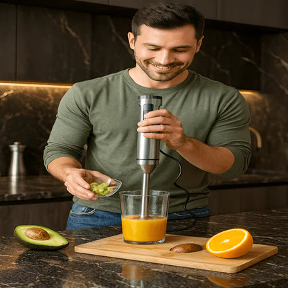 Powerful 4 in 1 Hand Mixer 1000W Stainless Steel