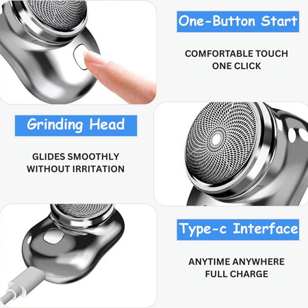 Compact Rechargeable Mens Travel Shaver