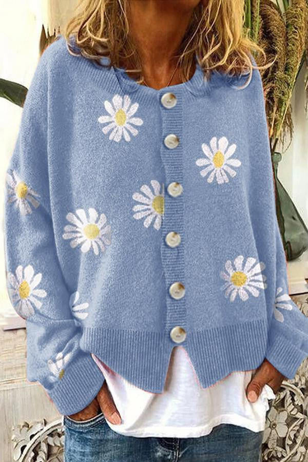 Pretty Patterned Knit Sweater