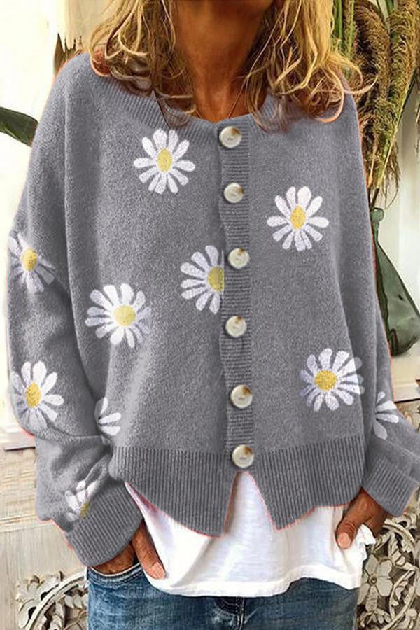Pretty Patterned Knit Sweater