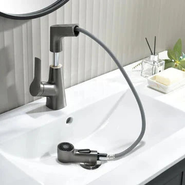Flexible Bath Faucet with Pull Out Shower Head