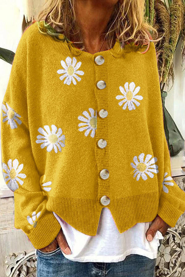 Pretty Patterned Knit Sweater