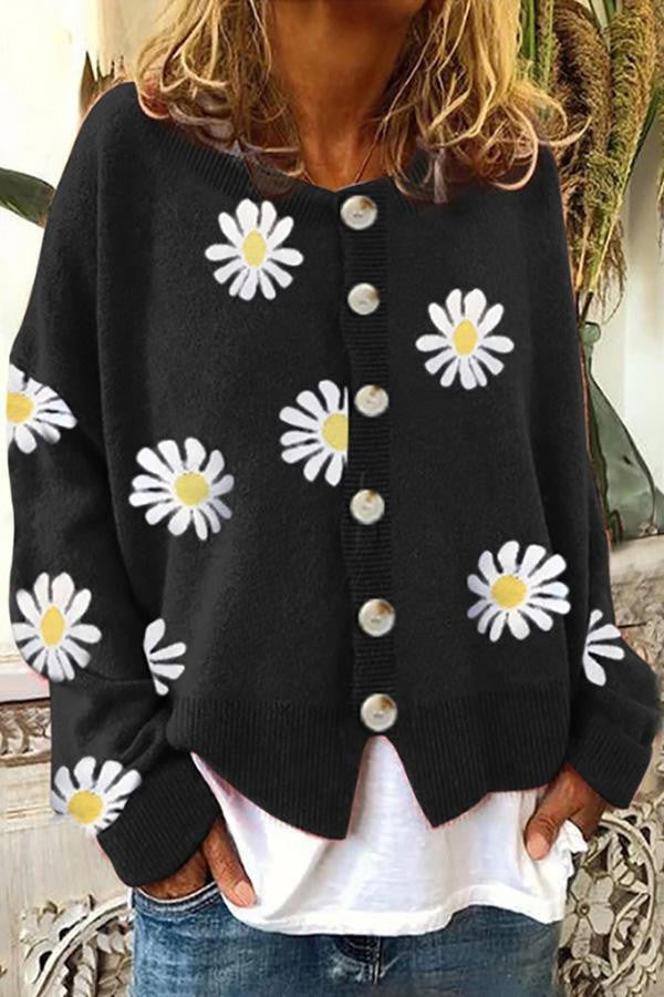 Pretty Patterned Knit Sweater
