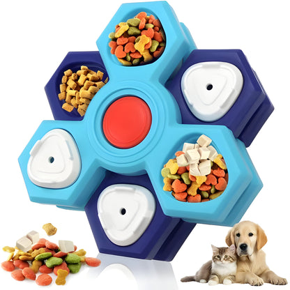 Fun Dog Food Puzzle Toy, Interactive Slow Feed Bowl