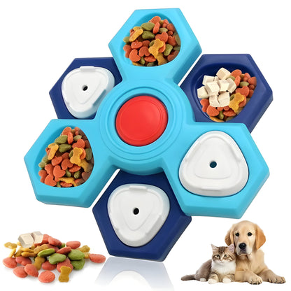 Fun Dog Food Puzzle Toy, Interactive Slow Feed Bowl